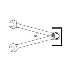 Llave combinada de carraca reversible Mastergear Ega Master 5/16" cromado pulido espejo codigo 62695 - Imagen 2