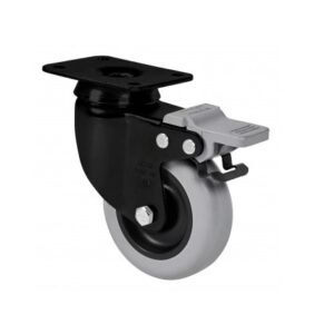 Rueda goma giratoria con freno Alex diametro 60 mm. modelo 2-5142