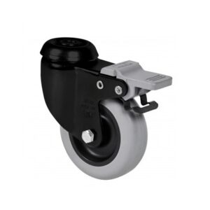 Rueda goma giratoria con freno Alex diametro 80 mm. modelo 2-5149