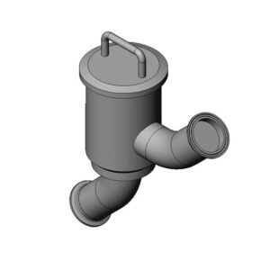 Filtro recto corto OD clamp-clamp Inoxpa A-316L D-2-1/2" EPDM FDA sin tamiz