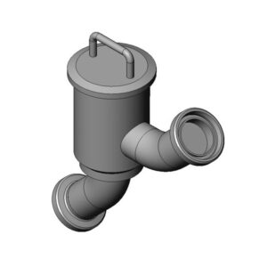 Filtro recto corto DIN macho-macho Inoxpa A-316L DN-40 EPDM FDA sin tamiz