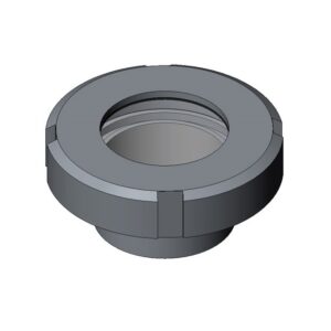 Mirilla plana DIN soldar Inoxpa A-316L DN-150 FPM FDA borosilicato