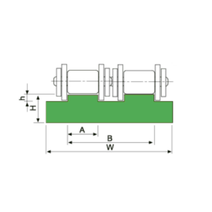 Perfil guia para cadena de rodillos doble 12B-2 tipo MD-415 paso 3/4" - Imagen 3