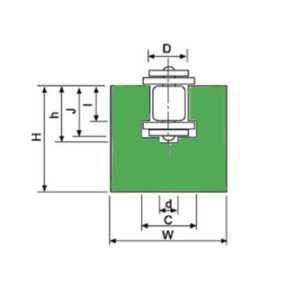 Perfil guia para cadena de rodillos simple 12B-1 tipo MGH-4 paso 3/4" - Imagen 3
