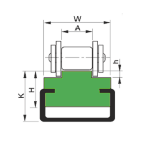 Perfil guia para cadena de rodillos simple 10B-1 tipo MTCG-3 paso 5/8" - Imagen 3