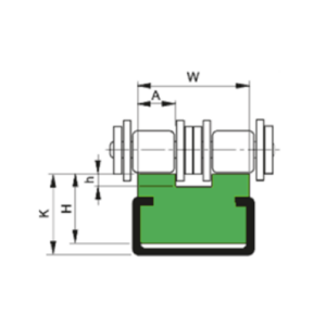 Perfil guia para cadena de rodillos doble 10B-2 tipo MTCGD-3 paso 5/8" - Imagen 3