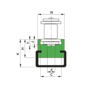 Perfil guia para cadena de rodillos simple 16B-1 tipo MUCG-5 paso 1" - Imagen 3