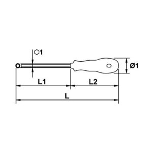Destornillador punta esfera con varilla hexagonal Ega Master 8x150 Mastertork codigo 66506 - Imagen 2