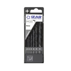 Juego de brocas DIN-338 6 ud. 2-3-4-5-6-8 HSS (1025) Izar 1462 2-3-4-5-6-8 mm. art. 67380