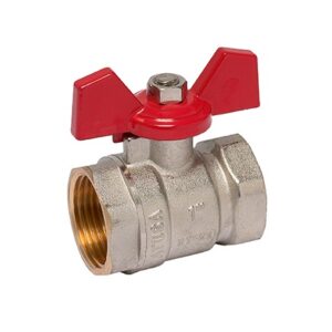 Valvula de esfera H-H maneta mariposa roja con rosca 3/4" PN-25