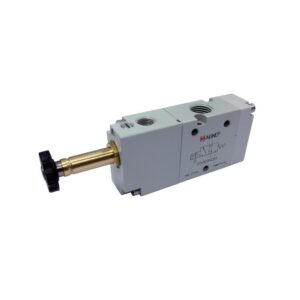 Valvula neumatica Aignep 5/3 C.C. 1/4" monoestable retorno muelle 01VA07CC03