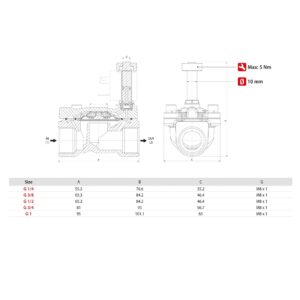 Electrovalvula servoaccionada Aignep 2/2 N.O. 1/2" laton EPDM 14 mm. 04F05214E0 - Imagen 2