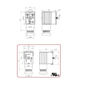 Conector Aignep talla 22 transparente Led+VDR 220 V. CON0225000 - Imagen 2