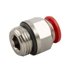 Racor recto macho cilindrico con torica D-4 M6X1 Aignep codigo 50020 4 M6X1