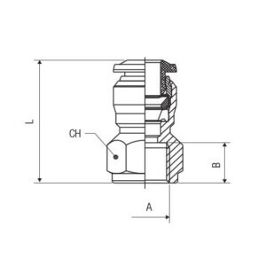 Racor recto recto hembra D-16 3/8" Aignep codigo 50030 16 3/8 - Imagen 2