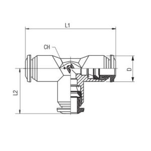 Racor te intermedia D-3 Aignep codigo 50230 3 - Imagen 2