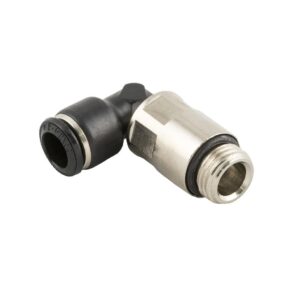 Racor codo orientable prolongado cilindrico macho con torica D-12 3/8" Aignep codigo 55126 12 3/8