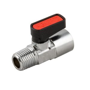 Valvula de paso macho conico-hembra FKM 1/4" 1/8" Aignep codigo 6315 1/4 1/8