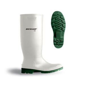 Bota de agua blanca Dunlop PVC caña alta 380BVBL talla 38 - Imagen 1