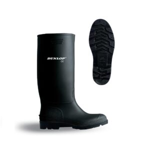 Bota de agua negra Dunlop PVC caña alta 380PPNE talla 35