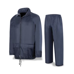 Traje de agua tipo ingeniero poliester/PVC azul marino talla XL