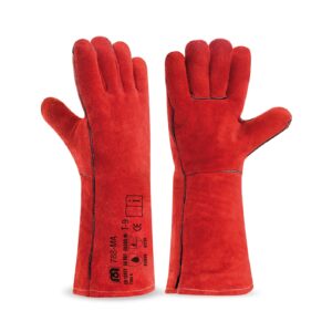 Guante de soldador piel serraje vacuno 1ª con costuras de Kevlar 40 cm.
