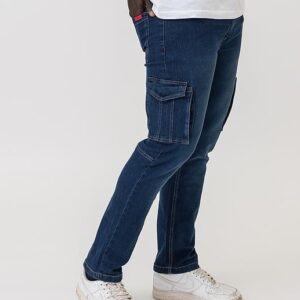 Pantalon largo vaquero multibolsillo azul Austin talla 42