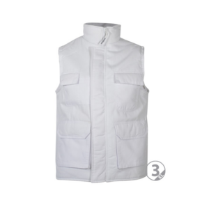 Chaleco cremallera central multibolsillo blanco Denver talla S