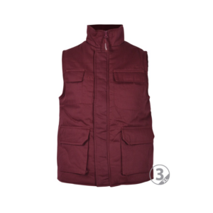 Chaleco cremallera central multibolsillo granate Denver talla 3XL