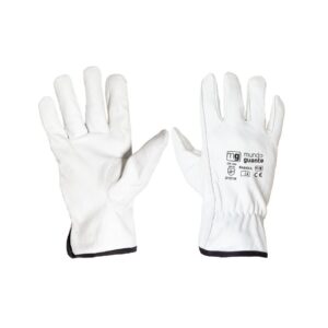 Guante de piel flor vacuno y manga elastica talla 7/S