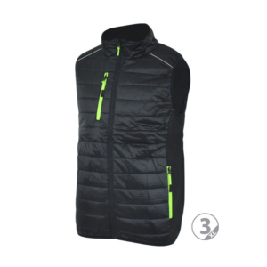 Chaleco acolchado ligero talla 40 negro-verde Planet talla XL