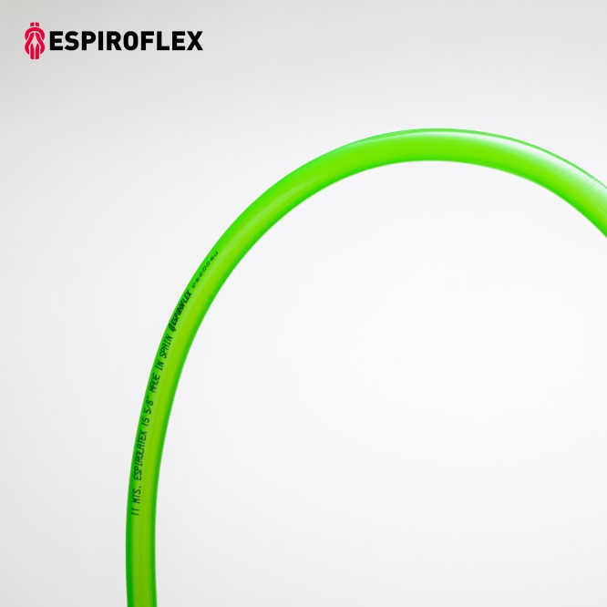 Rollo 25 mts. manguera PVC flexible Espirolatex diametro 15x21 mm.