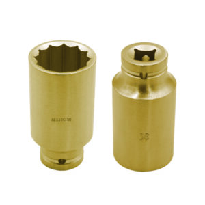 Llave de vaso de impacto larga 1/2" 17 mm. antichispa Cu-Be Alyco codigo 128459