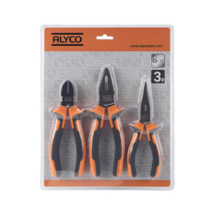 Juego de alicates 3 piezas en blister Alyco Orange codigo 170528