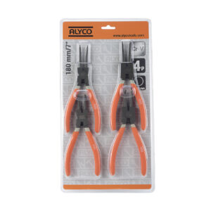 Juego de 4 alicates seeger 180 mm. en blister Alyco Orange codigo 170584