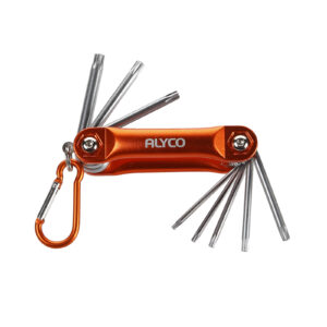 Juego llaves torx inviolable en navaja metalica 8 puntas Alyco Orange codigo 170617 - Imagen 1