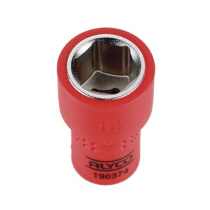 Llave de vaso 1/4" aislada VDE 14 mm. Alyco codigo 190374
