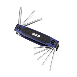 Juego llaves torx inviolable en navaja bicomponente 8 puntas Alyco codigo 193283