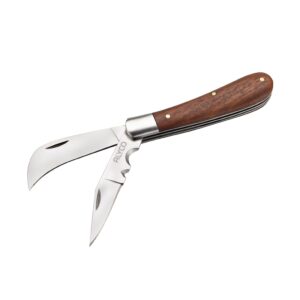 Navaja doble hoja mango madera acero inoxidable Alyco codigo 101276