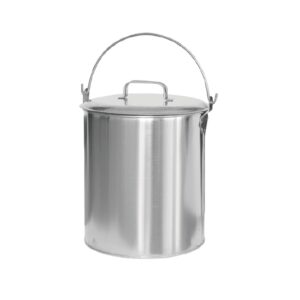 Balde cilindrico con tapa 15 litros inoxidable Alyco codigo 126940