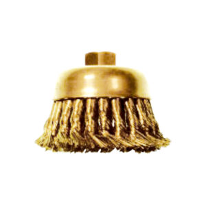 Cepillo de taza trenzado antichispa cobre 100 mm. Alyco codigo 128883