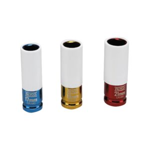 Llave de vaso de impacto para ruedas 1/2" 19 mm. Alyco codigo 198904