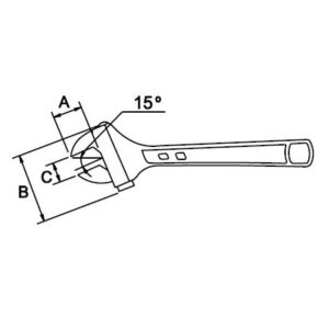 Llave ajustable moleta lateral Ega Master 16" Titacrom® codigo 58130 - Imagen 3