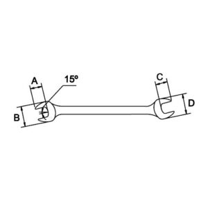 Llave fija Ega Master 13/16"-7/8" cromado pulido espejo codigo 60310 - Imagen 2
