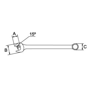 Llave combinada Ega Master 50 mm. cromado aerospacial codigo 60956 - Imagen 2