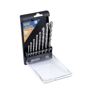 Juego de 8 brocas para hormigon mango cilindrico 3-4-5-6-7-8-9-10 mm. Alyco codigo 122080 - Imagen 1