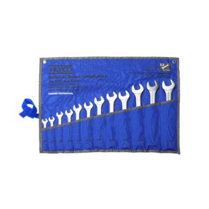 Juego llaves fijas 12 piezas en bolsa nylon 1/4"-1-1/4" Alyco codigo 190045