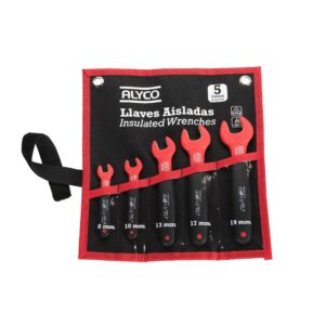 Juego llaves fijas aisladas VDE 5 piezas en bolsa nylon 8-19 mm. Alyco codigo 190180