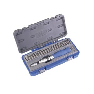 Juego destorgolpe 1/2" con 2 adaptadores y 18 puntas en estuche Alyco codigo 192650