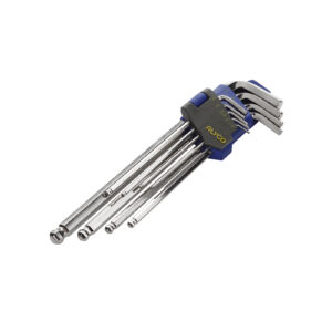 Juego llaves allen bola larga 9 piezas en soporte 1,5-10 mm. Alyco codigo 193130 - Imagen 1